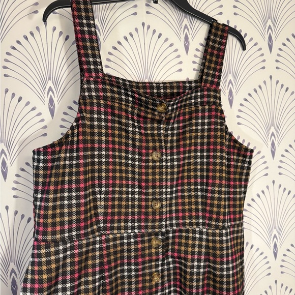 Cato Multicolor Plaid Jumper women’s size XL stretch NWOT - Picture 4 of 5